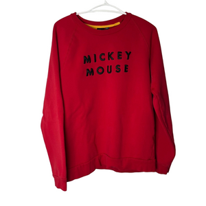 Frank And Oak Disney Womens Sweater M Mickey Mouse Red Knit Crewneck Retro